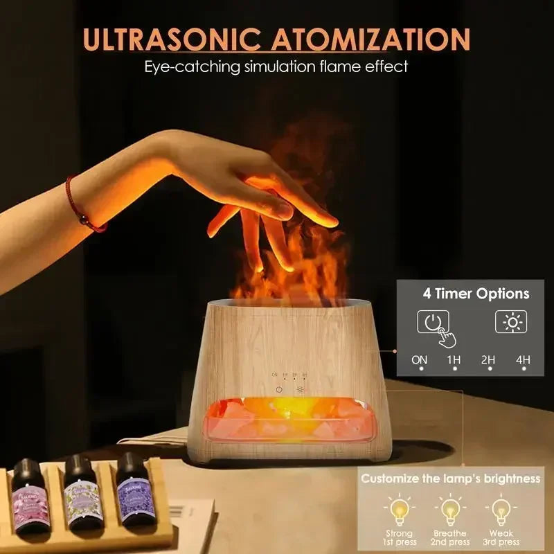 SALKING 2-in-1 Air Purifier&Humidifiers For Home and Office. Ultrasonic Essential Oil Diffuser&Himalayan Salt Lamp